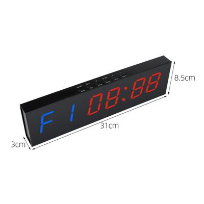 China Hot Selling Led Indoor Sports Programmable ABS Clock Fitness Timer Countup/Down Gym Timer for sale