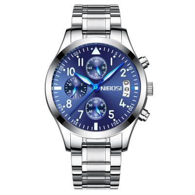 China Wholesale Automatic Date 2303 / Luminous Logo Chronograph Luxury Mens Black Wrist Watch2022 Custom Stainless Steel Band for sale