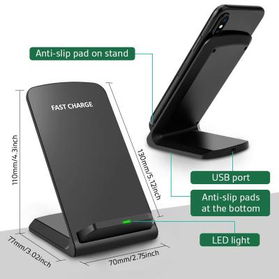 China Mobile Phone OEM ODM Fast Wireless Charger Charging Station Stand 7.5W 10W Wireless Charging Pad For iPhone for sale