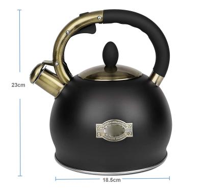 China 3.0 L Sustainable 304 Stainless Steel Stove Top Granite Water Whistling Tea Kettle Kettle for sale