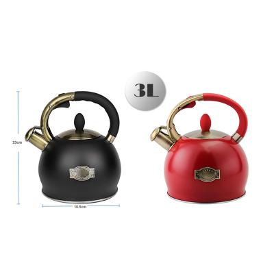 China Size Sustainable Quality Stainless Steel Boiler Hotel Water Whistling Tea Kettle For Stove Top for sale