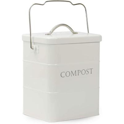 China Wholesale Sustainable Metal Kitchen Compost Tumbler Zero Waste Recycling Trash Bin for sale