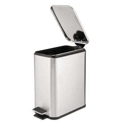 China Viable Hot Product Open Top Waste Bin For Hotel Room Stainless Steel Material With Bag Fixer Bin for sale