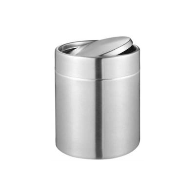 China 1.5L/3L Mini Countertop Trash Bin Stainless Steel Trash Bin Foot Pedal Viable Good Quality Mini Trash Can With Inner Bucket for sale