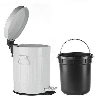 China Sustainable Factory Directly Supply 3L&5L&12LSize Of Stainless Steel Metal Trash Can Roman Model Trash Can for sale