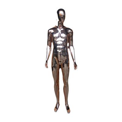 China Other KPA Hot Sale Wholesale Gold Fiberglass Electroplate Full Body Male Mannequins for sale