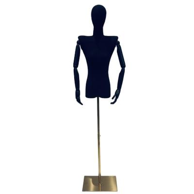 China Customized Hot Selling Realistic Female Half Torso Shoulders Simulation Standing Mannequin for sale