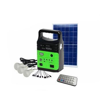 China 7500Mah Home Solar Powered Lighting System 7500Mah Portable Radio 10W Solar Powered System SDM-3790 Price for sale