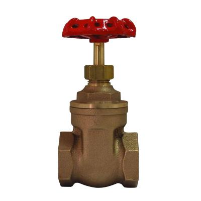 China General Left 300PSI Non-Rising Full Stem Screwed Hood Bronze Gate Valve For Non-shock Cold Water, Oil Or Gas for sale