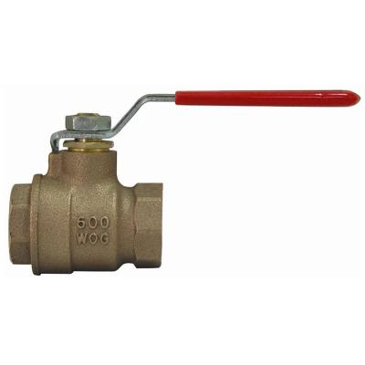 China Blowout Proof General Stem PTFE Seat Bronze 2-PC Ball Valve With Lever Handle for sale