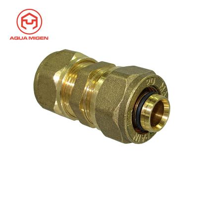 China Compression Fittings for PEX and OEM Tubing and DOM Fitting Customized Hexagonal Brass Compression for Cross-Linked Polyethylene for sale