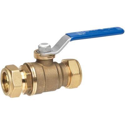 China General 3/4 in. Universal Hand Lever Squeeze x Compression Lead Free Brass Ball Valve for Quick DIY Installation for sale