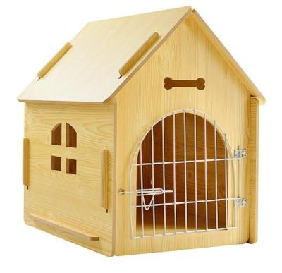 China Viable Detachable Wooden Cat House Kennel Pet With Window Kennel Log Cabin Outdoor Indoor And Outdoor High Quality Villa for sale