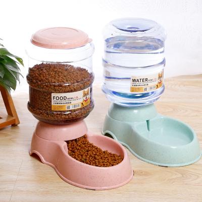 China Convenient And Labor Saving Automatic Feeder Basics Gravity Pet Food Feeder And Drinker for sale