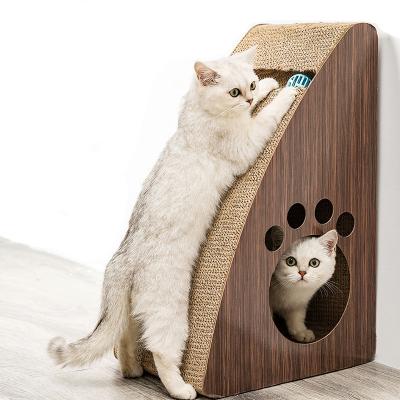 China Viable Vertical Cat Scratch Board Corrugated Paper Scratch Column Claw Grinding Cat Play ToysAmazon Hot Selling Cat Scratcher for sale