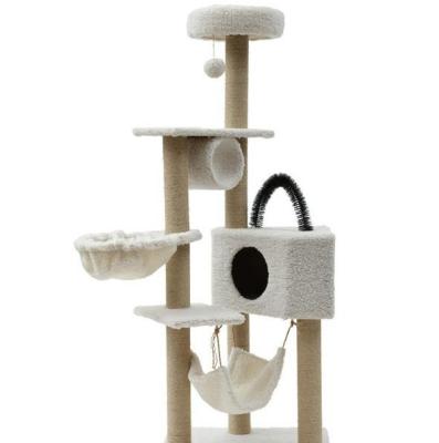 China High Quality Viable Safe Stable Woodcat Tower Cat Tree Cat Nest Cat Toy Pet Climbing Frame for sale