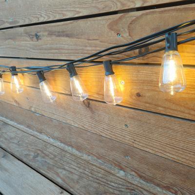 China All holiday guirnaldas de luces exterior Solar LED Bulb IP65 Waterproof Wedding Porch Patio Garden Outdoor Cafe ST38 Festoon String Light for sale