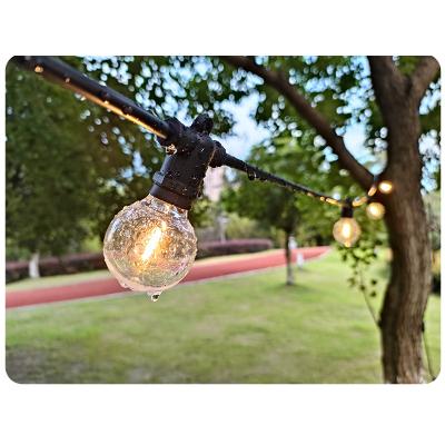 China All holiday IP65 Commercial garde 20AWG heavy duty E12 globe G40 flat connectable patio led festoon string lights for sale