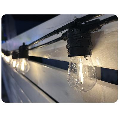 China Hanging/fixed sockets 240v 110v outdoor waterproof S14 led bulb warm white e27 e26 hanging socket vintage led string light for decoration for sale