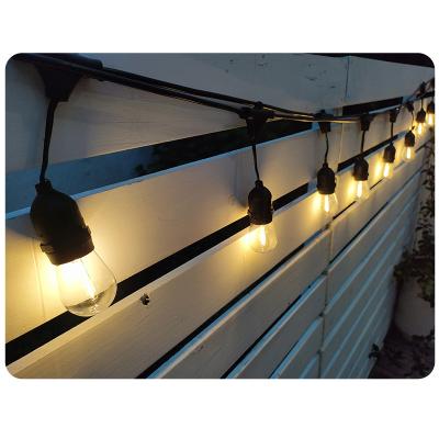 China Hanging/fixed sockets Outdoor 10m fairy e27 S14 G45 festoon high lumen hanging water drop pvc rubber cable led string lights for sale