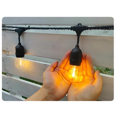 China S14 string lights Wholesale Festoon Lighting 10m IP65 Waterproof Outdoor Led String Lights S14 ST64 Edison Bulbs for sale