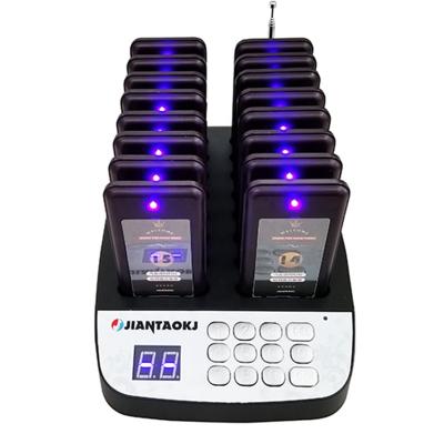 China Blue LED Light / Waterproof 10 Years Strong Signal Factory Vibrating Waterproof Wireless Restaurant Guest Buzzer Queue Calls Paging System Coaster Pager for sale