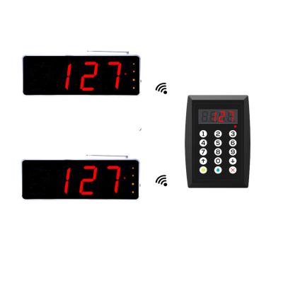 China Wireless 4 Digital Number Display Hospital Bank Queue Management System Restaurant Waiter Calling System Queue Number Display for sale