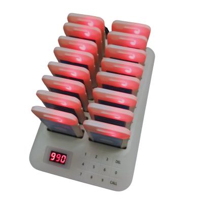 China Restaurant Jiantao Restaurant Server Buzzer Wireless Queue Management System 16 PCs Waitress Pagers Pagers Vibrating Coaster for sale