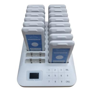 China Restaurant Server Call Button System 16 Pcs Wireless Coaster Pager Restaurant Pager System for sale