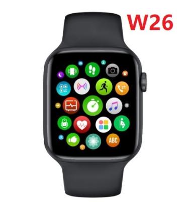 China IWO BT Touch Screen Call w26 Smartwatch Waterproof 1.75 Inch ECG Series 5 Smart Wristband 44mm Body Temperature Smart Watch W26 for sale