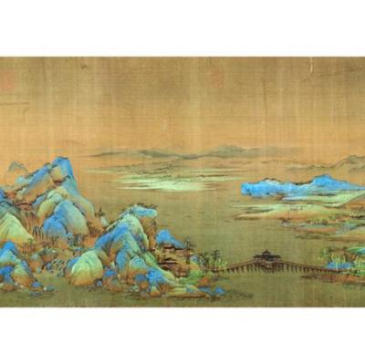 China High Quality Decorative Silk Fabric Computer Micro-Spray Reproduction Of Paintings for sale