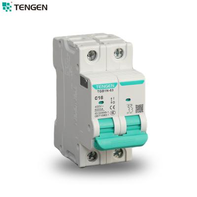 China Tengen 3Amp 63Amp 3Pole Breaker Mcb 6KA Circuit for sale