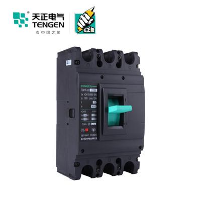 China TENGEN TGM1N-125L/4318B 100A 125A 50A 63A 80A DC24V AC220V 4 Pole 25ka Highly Cost Effective Circuit Breaker MCCB 25kA for sale