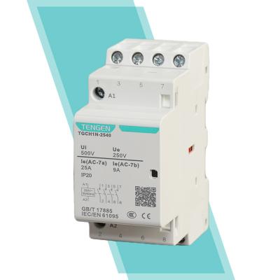 China Tengen Brand 24V 48V 110V 230V 16A 20A 25A 32A 40A 63A AC Household Control Electrical Contactor for sale