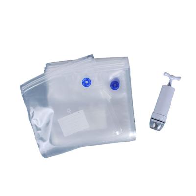 China Food Grade Food Grade Recyclable Zipper Vacuum Compression Resealable Packing Bags With Valve for sale