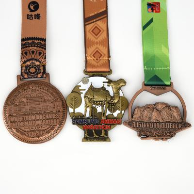 China Free Custom Sports Medals Europe Marathon Silver Bronze Custom Sports Medals Gold Printing Match Metal for sale