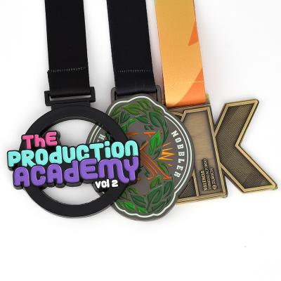 China Europe Manufacture Supplier Design Your Own 3d Medal Sports Gold Award Medal Factory Custom Medal Logo Football Marathon Running Race for sale