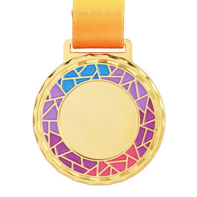 China Europe Wholesale Cheap Price Zinc Alloy Custom Empty Medals For Any Competition Gold Plated Medals Game Trophy Gold Silver Bronze for sale