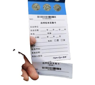 China paper & High Quality Perforated Line Cardboard Paper Card With Unique Barcode On Each Part Snap Off Card Voucher for sale