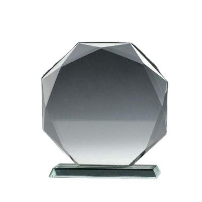 China Crystal clear transparent acrylic awards in clear transparent glass with light for sale