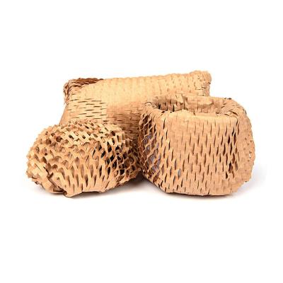 China Wholesale Paper Biodegradable Stain Honeycomb Pad Honeycomb Filled Wrapping Paper Grid Express Cosmetic Wrapping Paper for sale