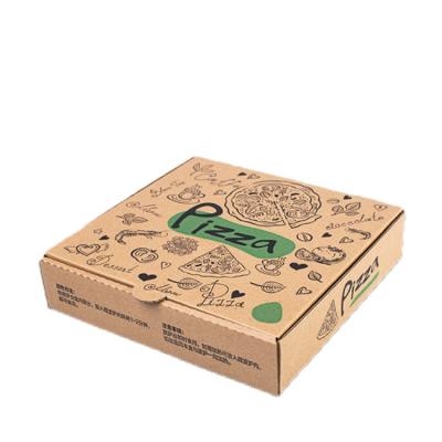 China Stain 6 inch-16 inch Folding Food Grade Pizza Packaging Recyclable Baking Take Out Box Pizza Box for sale