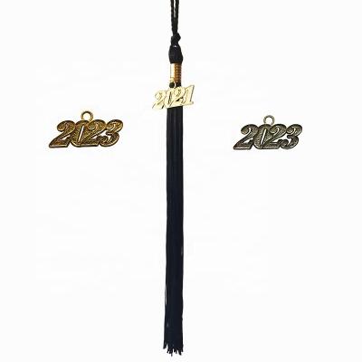 China Black School Solid Color Graduation Tassels 2023 2023 Graduation Tassels for sale