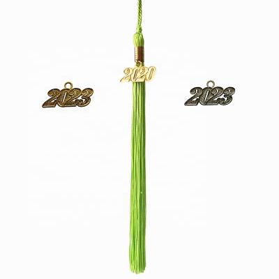 China Light Green School Solid Color Graduation Tassels 2023 2023 Graduation Tassels for sale