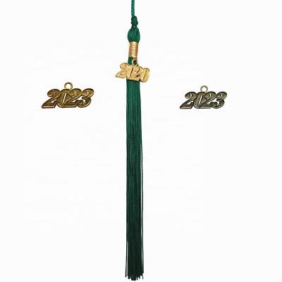 China School Forest Green Solid Color Graduation Tassels 2023 2023 Graduation Tassels for sale