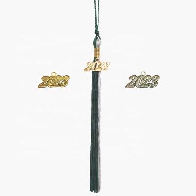 China Multi-Color Forest Green /silver Grade Graduation Tassel Mobile Phone School Tassels 2023 2023 Graduation Tassels for sale