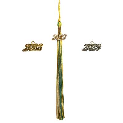 China Kelly Green /gold Grade Cell Phone Multicolor Graduation Tassel School Tassels 2023 2023 Graduation Tassels for sale