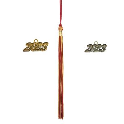 China Red/Gold School Two Tassels 2023 Multicolor School Color Grade Graduation Tassel Graduation Tassels for sale