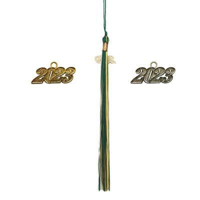 China Cell Phone Kelly Green/Gold/White Multicolor School Grade Graduation Tassel Graduation Tassels for sale