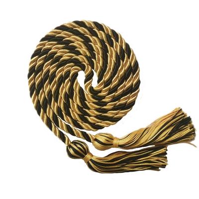 China School Gold / Black Two Color Multicolor School Graduation Honor Ties Graduation Strings for sale